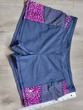 3 FOR $25 Gray FREE COUNTRY Athletic Shorts with Pink Leopard Panels